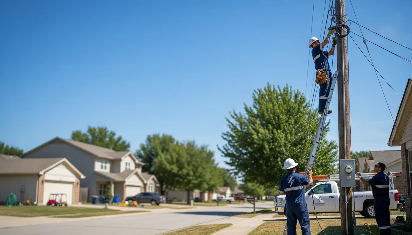 Residential electrician providing installation services in Manderson, WY